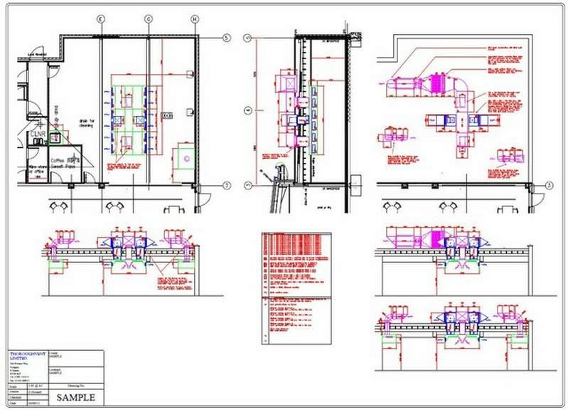 Kitchen extract ventilation drawing