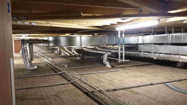 Ductwork in void